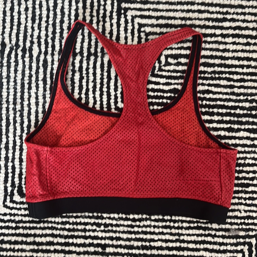 Red Leather Racerback Bra Top - Picture 4 of 5